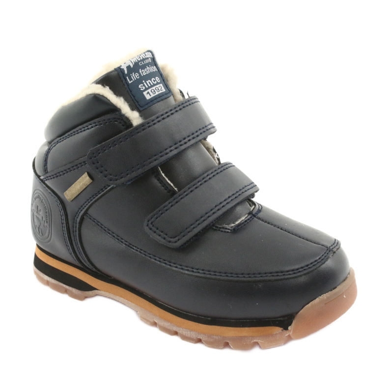 American Club Boty Kozačky na suchý zip American ES42 navy blue námořnická modř 1