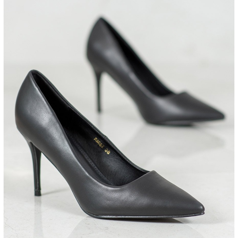 Diamantique Vysoké podpatky z eko kůže černá 2