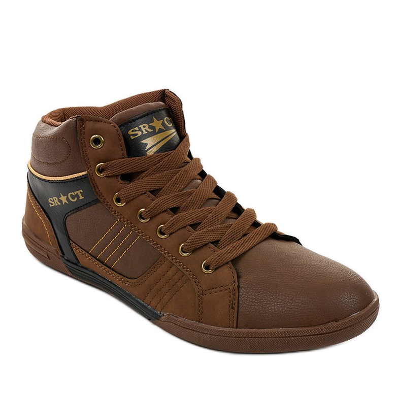 Pánské hnědé šněrovací tenisky 15M749 hnědý černá 1 Pánské hnědé šněrovací tenisky 15M749 hnědý černá 1