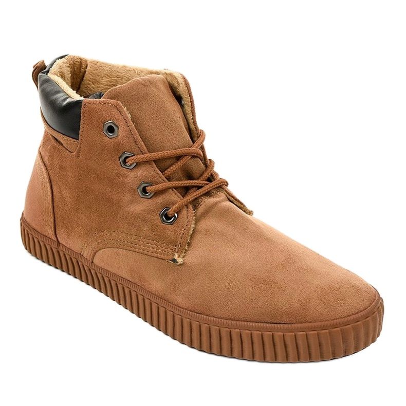 Hnědé zateplené pánské tenisky AN06 hnědý 1