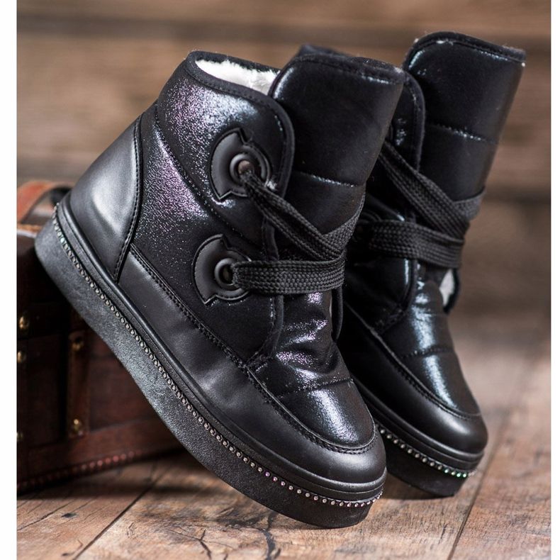 RTX WALK Sněhule s krystaly černá 1