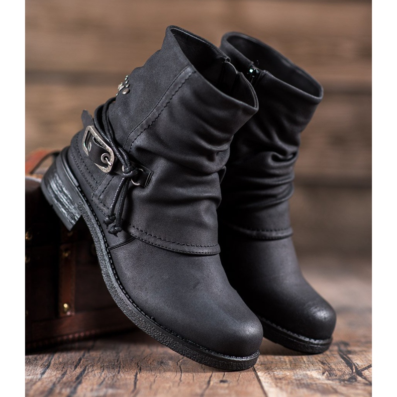 SHELOVET Pracovníci s ozdobnou sponou černá 1