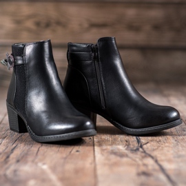 Abloom Boty s ozdobnou sponou černá 1