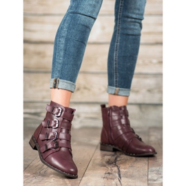 Cm Paris Boty se sponami červený 1