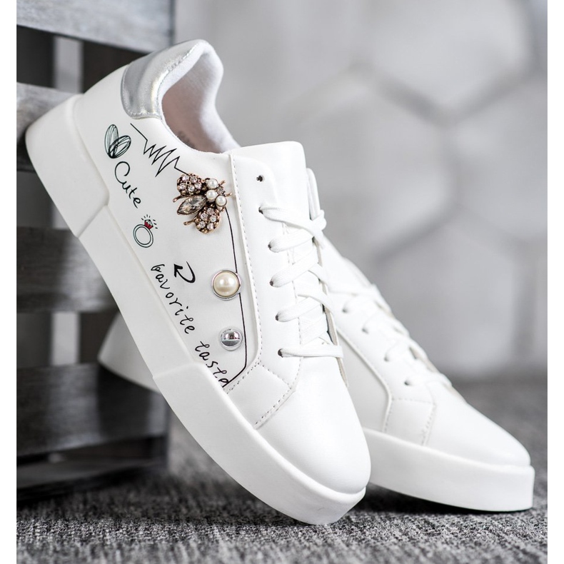 Bestelle Sportovní obuv s ornamenty bílý 2