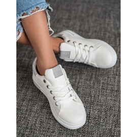 SHELOVET Eko kožené tenisky bílý 1