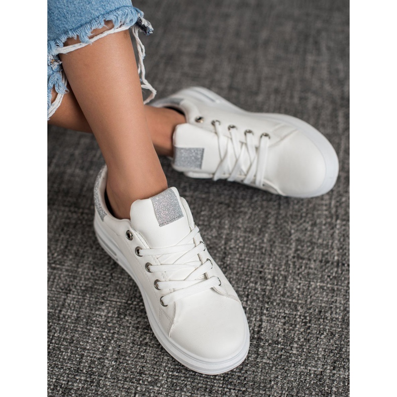 SHELOVET Eko kožené tenisky bílý 1