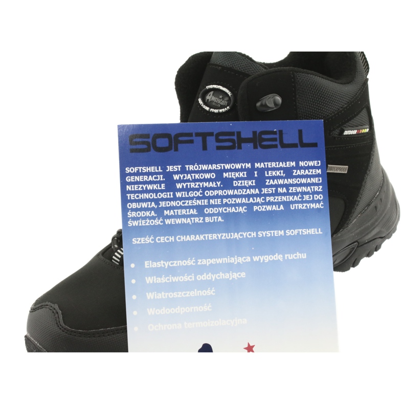 American Club Americké trekové zimní boty s membránou černá 5