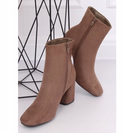 Béžové vysoké podpatky 3486 Khaki béžový 1