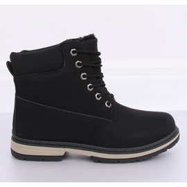 Černé izolované dřevěné boty W19-42 černé černá 4