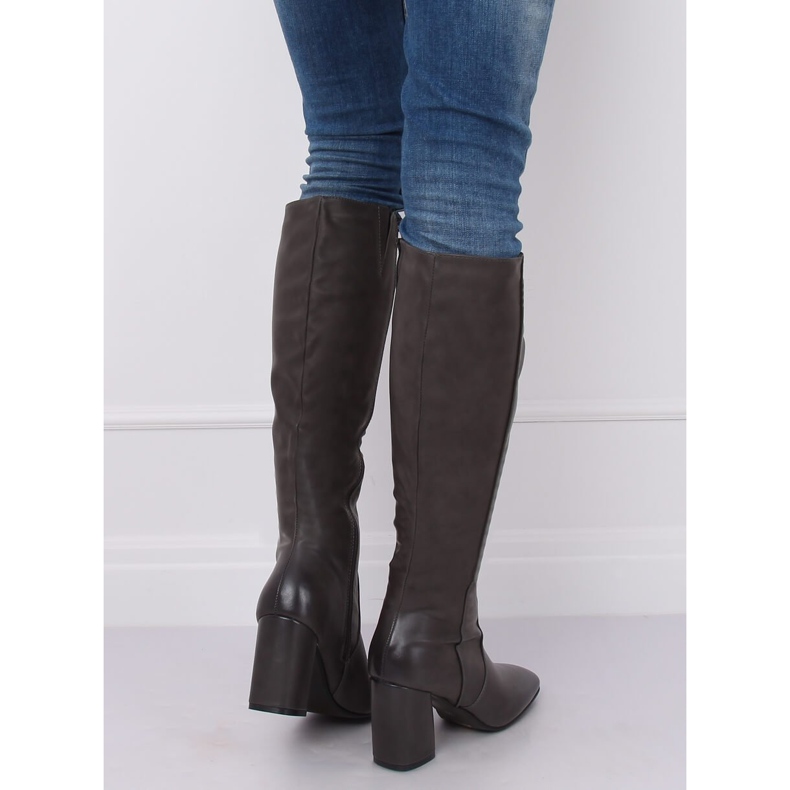 Šedá Vysoké podpatky klasická šedá 5319 Šedá 2