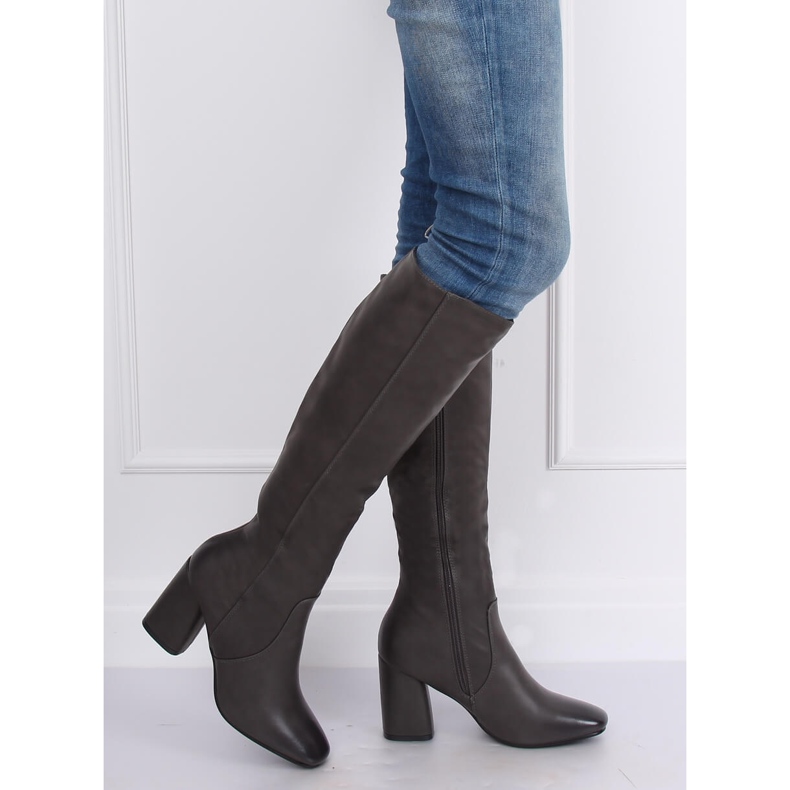 Šedá Vysoké podpatky klasická šedá 5319 Šedá 1