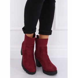 Maroon M370 Víno vysoké podpatky červený 2