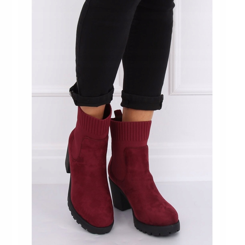 Maroon M370 Víno vysoké podpatky červený 2