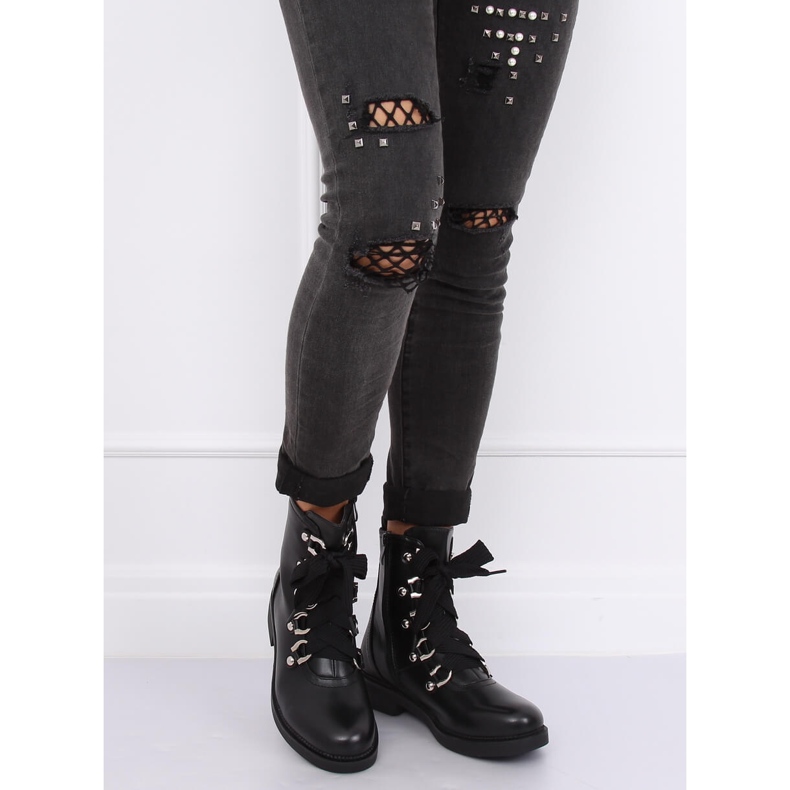 Černé vojenské boty LJ001 černé černá 1