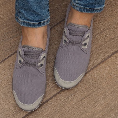Šedé šněrovací tenisky Lycra 1603 šedá 1