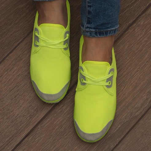 Lycra 1603 žluté šněrovací tenisky žlutá 1