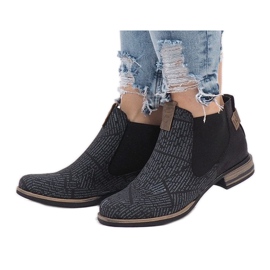 Černé boty Chelsea HX2U306-1B černý 1