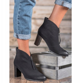 Boty VINCEZA se zipem černý 1