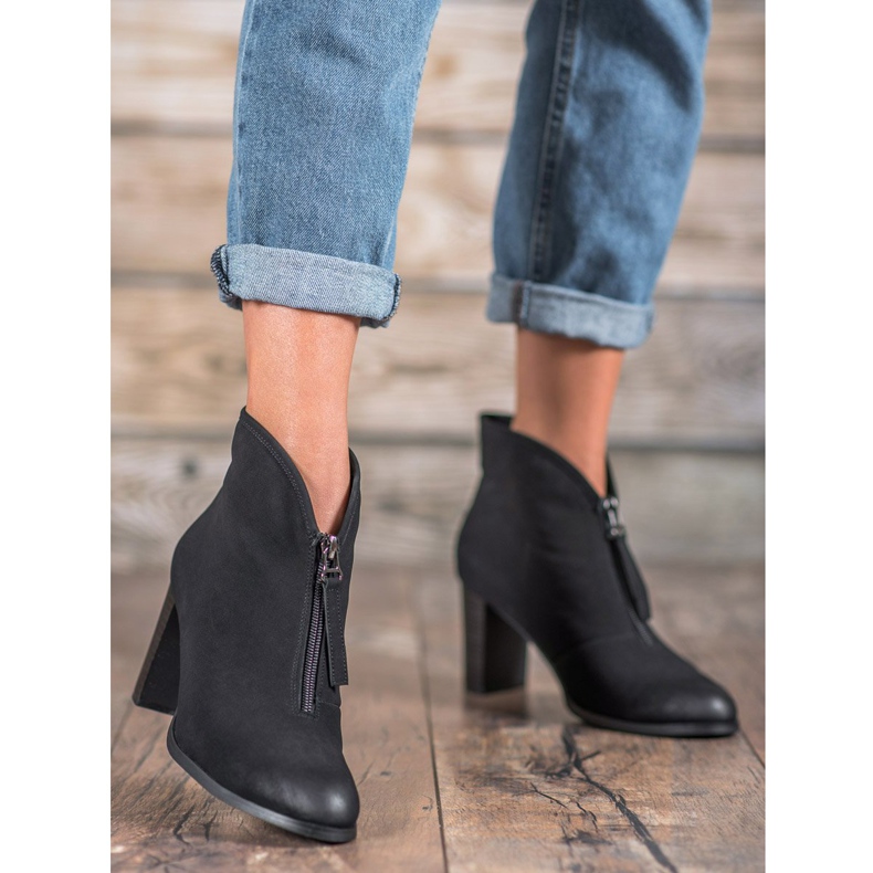 Boty VINCEZA se zipem černá 2