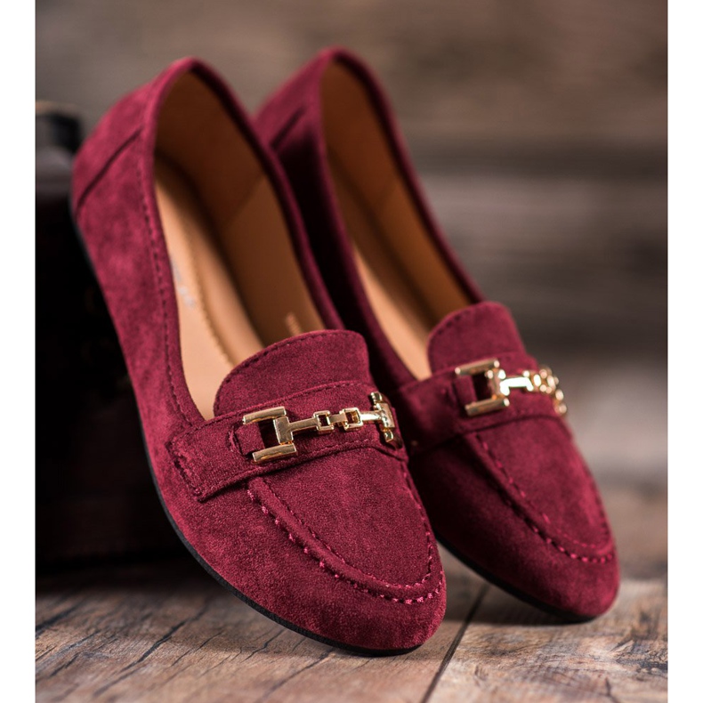 Abloom Suede Lords s ozdobou červený 2