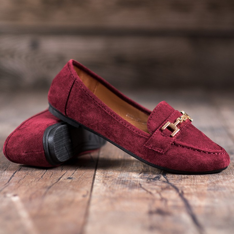 Abloom Suede Lords s ozdobou červený 1