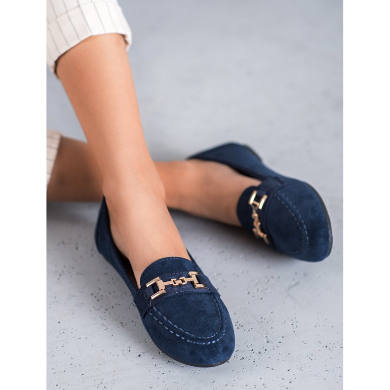 Abloom Suede Lords s ozdobou modrý 2