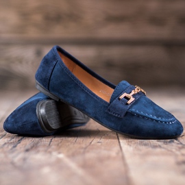 Abloom Suede Lords s ozdobou modrý 1