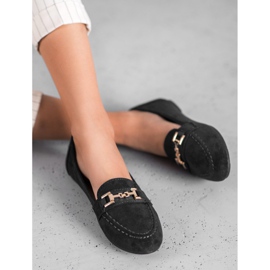 Abloom Suede Lords s ozdobou černý 1