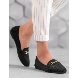 Abloom Suede Lords s ozdobou černý 2