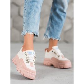 SHELOVET Šněrovací sportovní obuv růžový 2