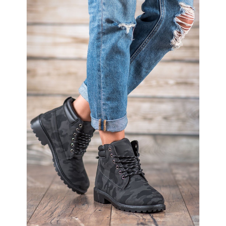 Marquiz Šněrovací lapače Moro černý šedá 2