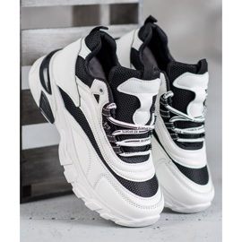 SHELOVET Módní tenisky bílý černý 2