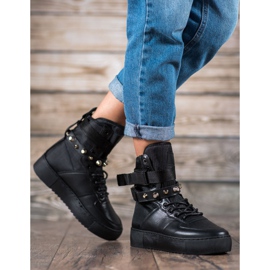 Diamantique Vysoké černé boty černý 2