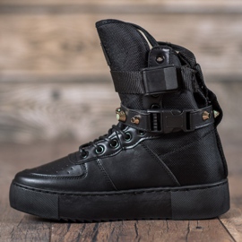 Diamantique Vysoké černé boty černá 1