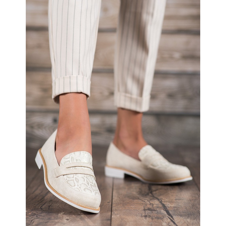 Bestelle Mokasíny se třpytkami hnědý 1