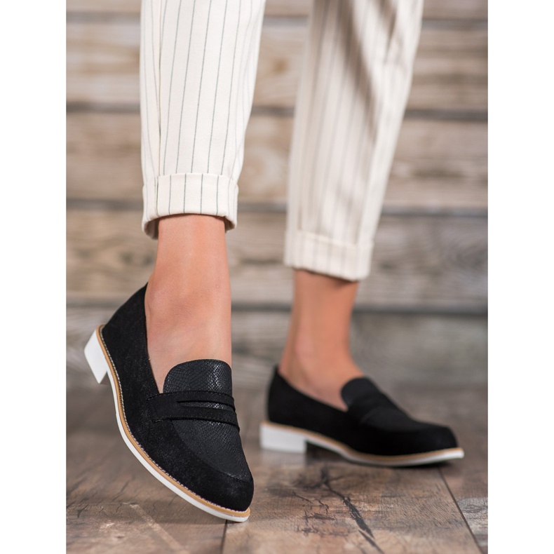 Bestelle Mokasíny se třpytkami černá 2