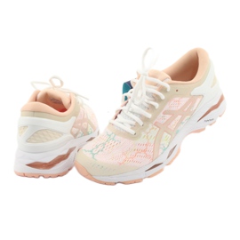 Běžecké boty Asics gel Kayano 24 Lite Show W T8A9N-0101 bílý hnědý pomerančový zelený 5