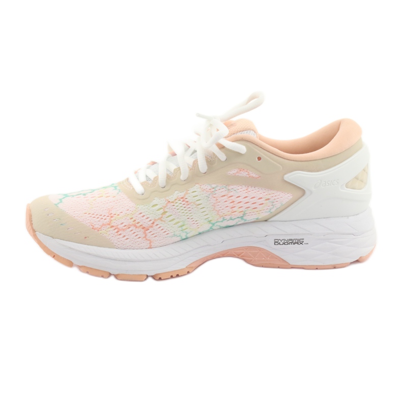 Běžecké boty Asics gel Kayano 24 Lite Show W T8A9N-0101 bílý hnědý pomerančový zelený 2