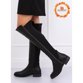 Jezdecké boty s pružným svrškem černé 17005A-128 Black černý 1