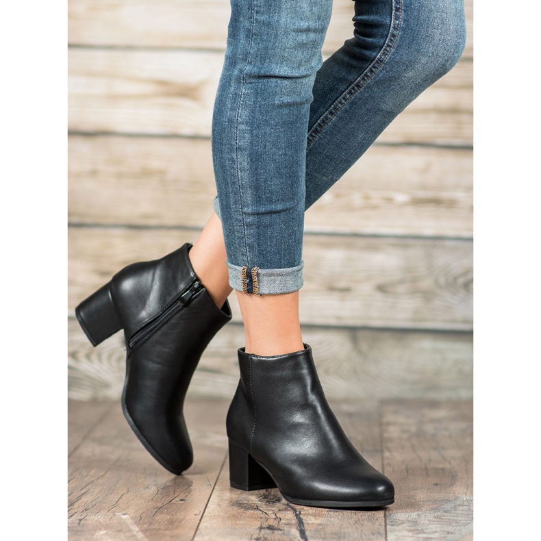 SHELOVET Klasické boty z ekokůže černá 2