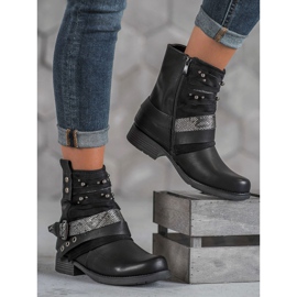 Bestelle Motorkářské boty černý 1