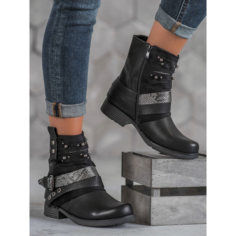 Bestelle Motorkářské boty černá 1