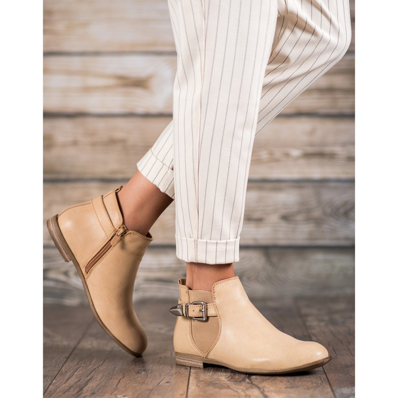 Sixth Sense Boty s eko kůží se sponou hnědý 2