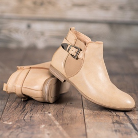 Sixth Sense Boty s eko kůží se sponou hnědý 1 Sixth Sense Boty s eko kůží se sponou hnědý 1