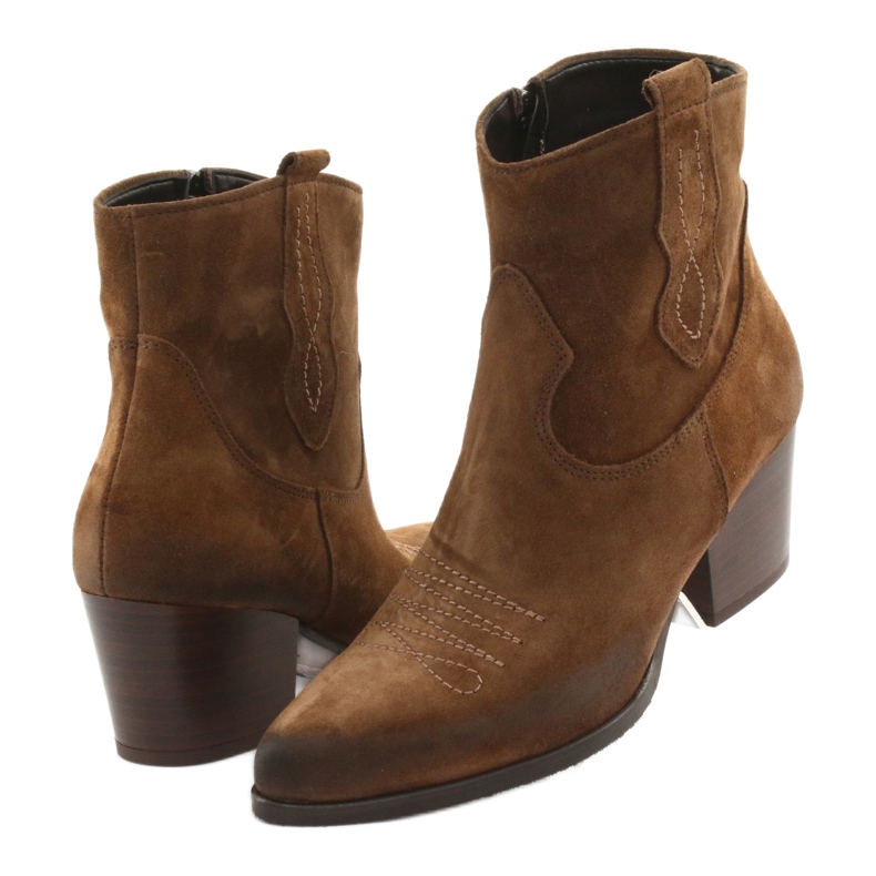 Kovbojské semišové boty Gamis 3837 hnědý 3