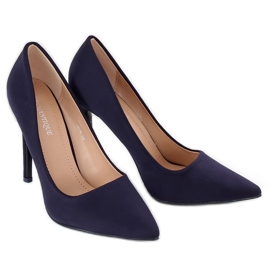 Lodičky na podpatku námořnická modř 4014 DK.BLUE 1