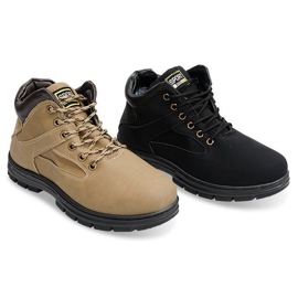 Teplé boty A-8 černé s kožešinou černý 1