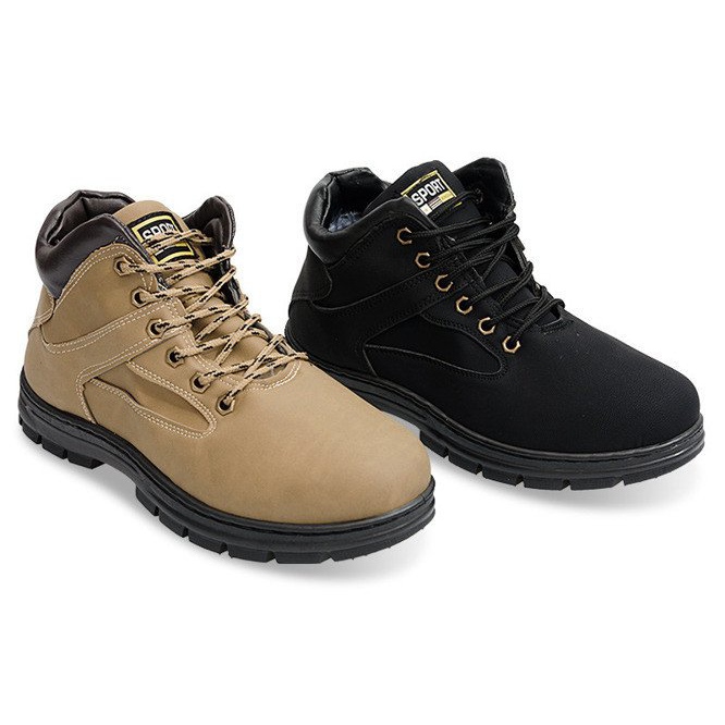 Teplé boty A-8 černé s kožešinou černá 1