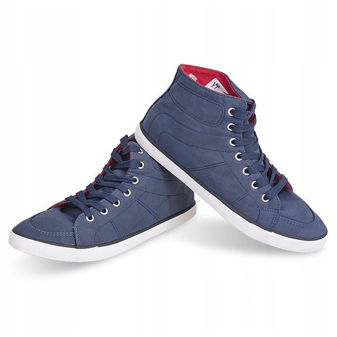 Vysoké ležérní tenisky 033 Navy Blue námořnická modř 2